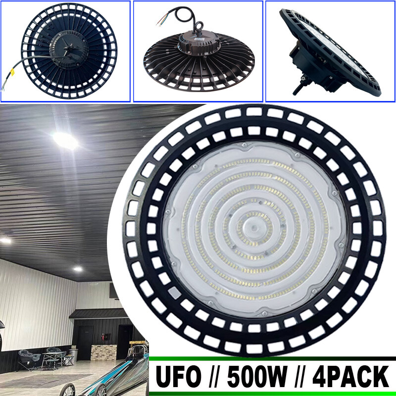 4-Pack 500 watt led high bay fixture  Factory Warehouse Commercial Light 6500K
