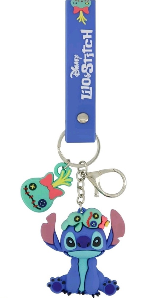 Disney 3D Lilo & Stitch Keychain with Scrump Charm and Wristlet