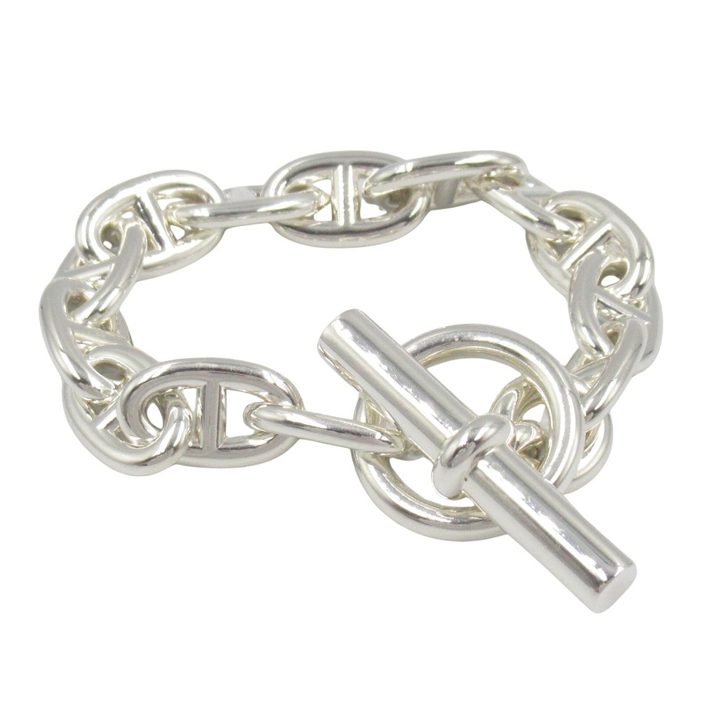 HERMES Chaine dAncre MM 13-Chain Silver 925 Bracelet 14cm