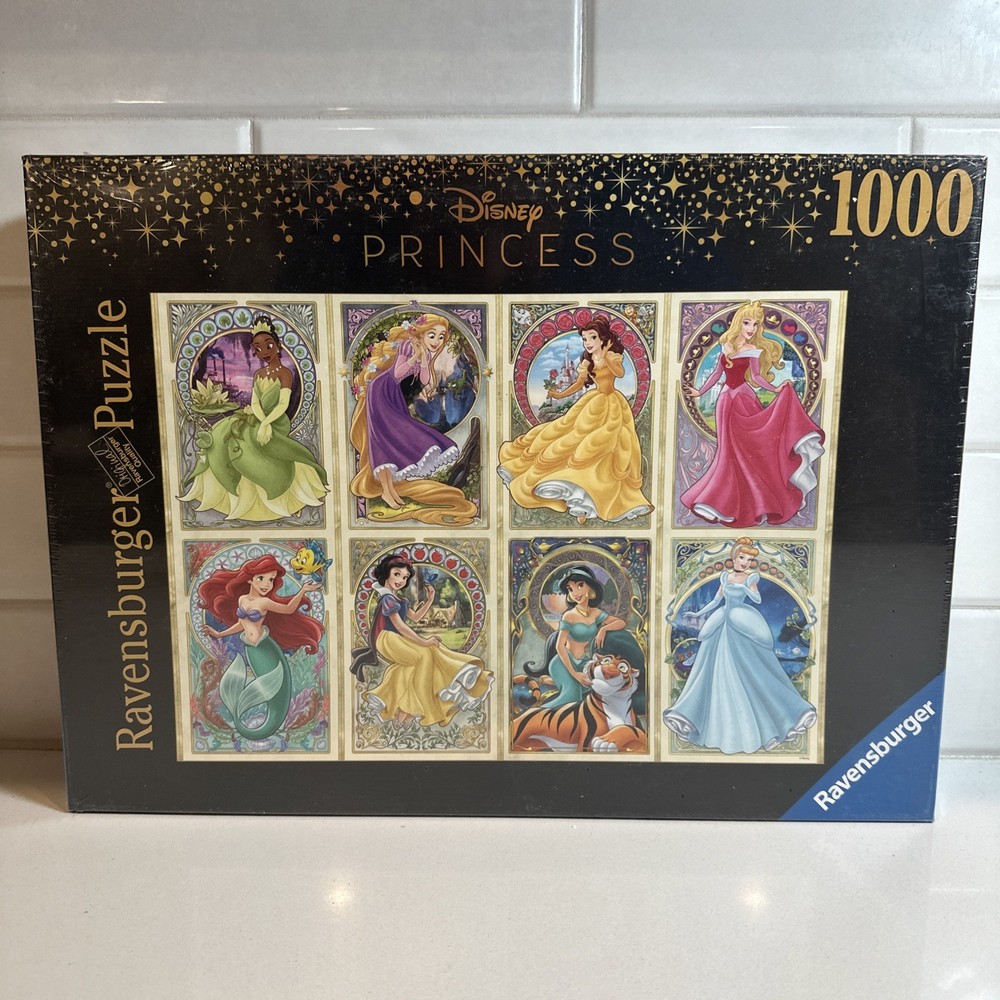 NEW SEALED Ravensburger 165049Disney Art Nouveau Princesses 1000Pc Jigsaw Puzzle