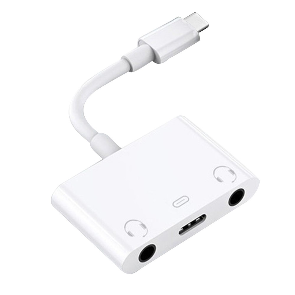 Multi-Port Type-C USB 3.5mm Audio Earphone Speaker Mic Live-Streaming Adapter