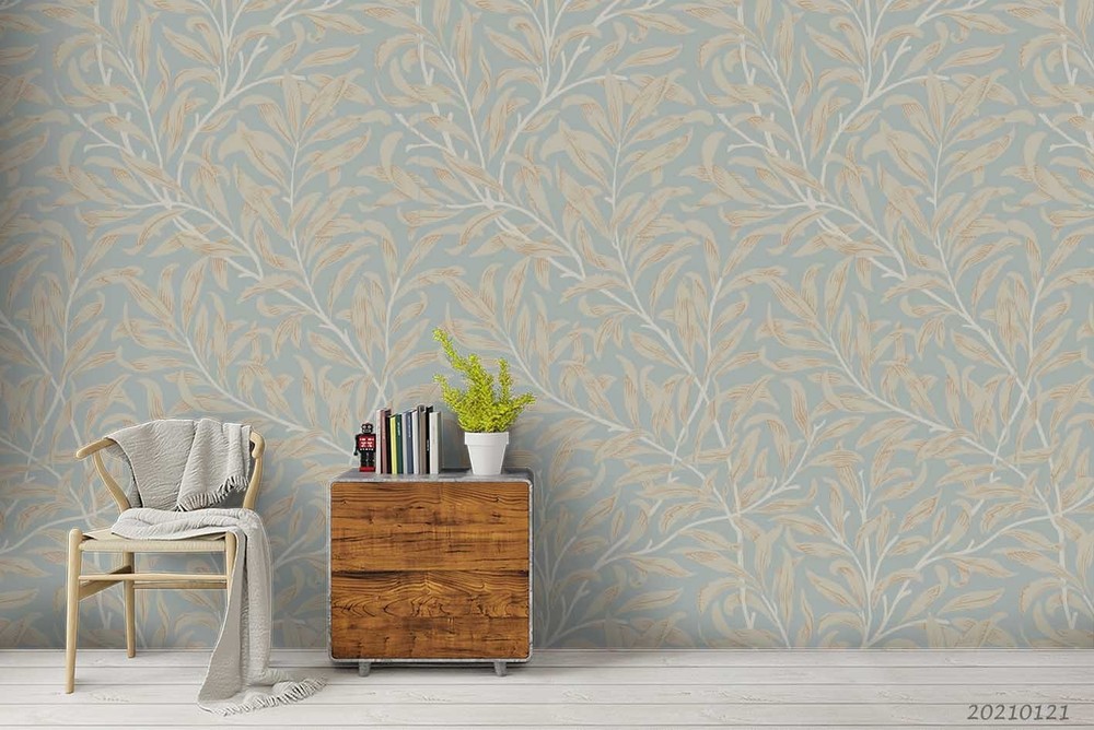 3D Plant Leaf Pattern Wall Murals Wallpaper Murals Wall Sticker