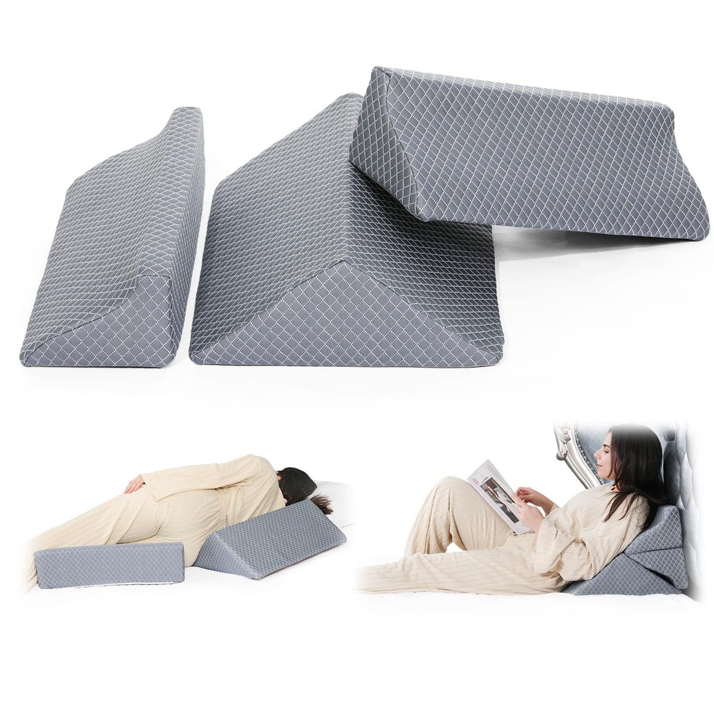 3-in-1 Foam Wedge Pillow for Elderly Bed Positioning and Support