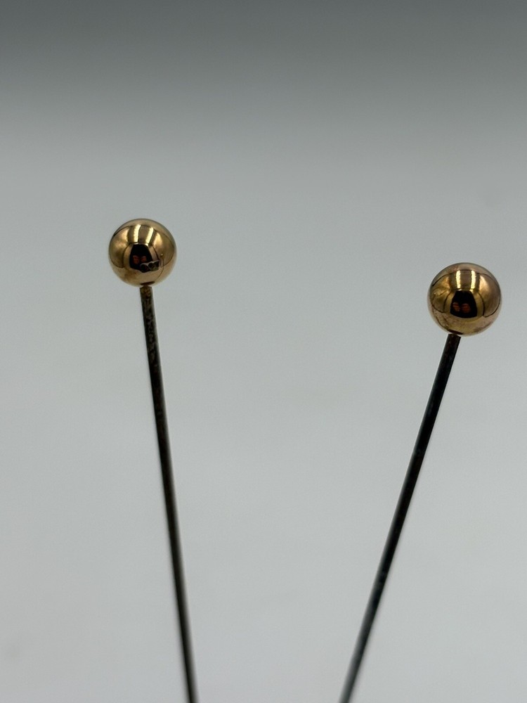 9ct Gold Cased Hat Pin Pair - Clearance Sale Item 896-image