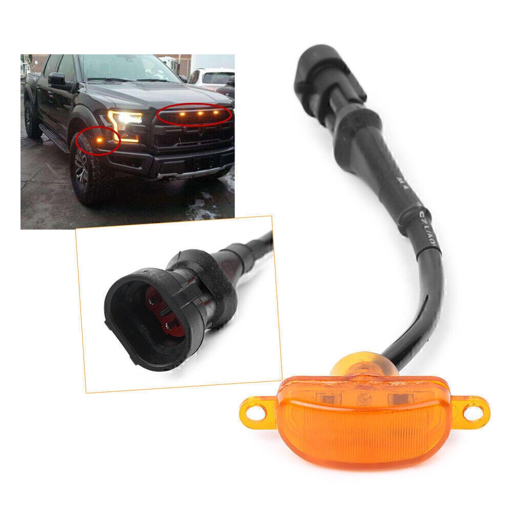 1pc Amber  Light for Ford F150/F-150 2004-2017 2016 Front Bumper Grill Grille