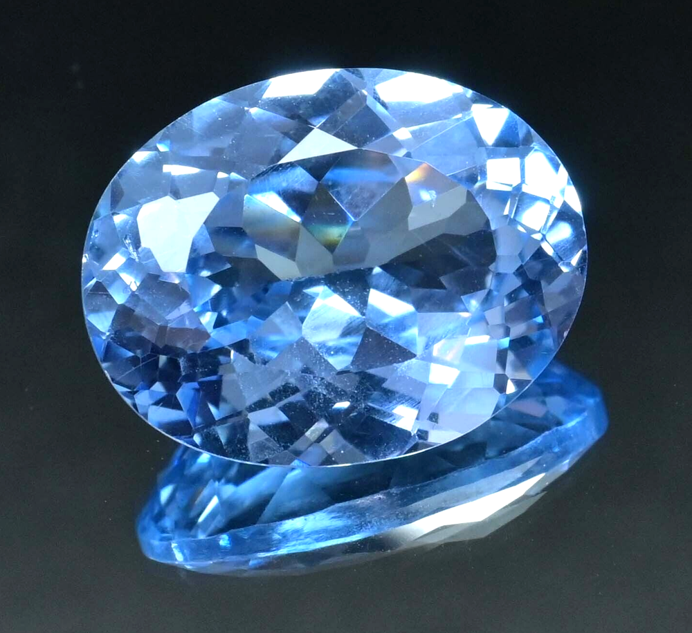 Natural Namibian Blue Jeremejevite 33.40 Ct Oval Flawless Certified Gem