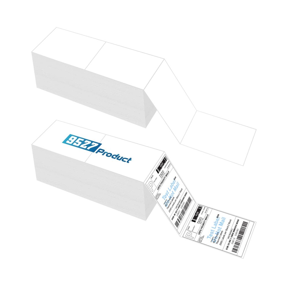 4x6 Zebra Fanfold Thermal Shipping Labels 2 Stacks 4000 Labels  