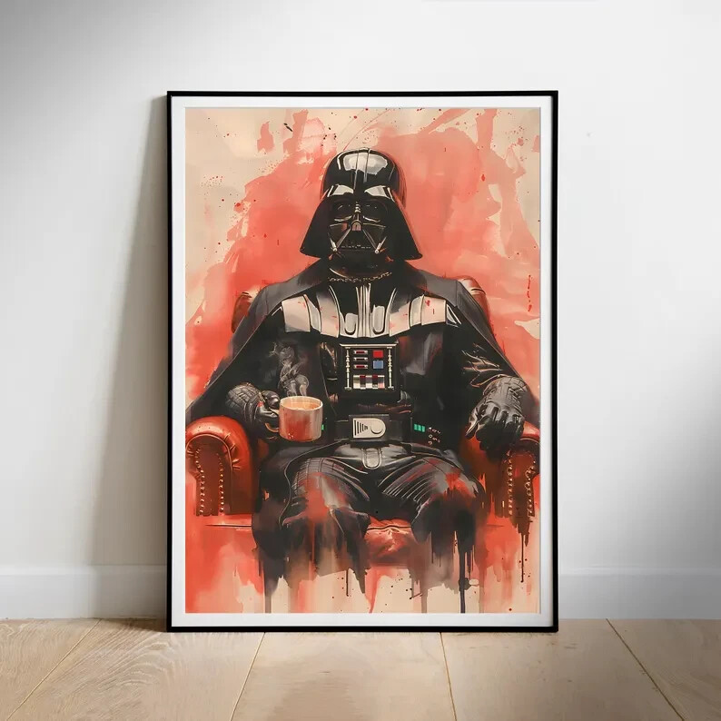 Star Wars fan art coffee print movie poster