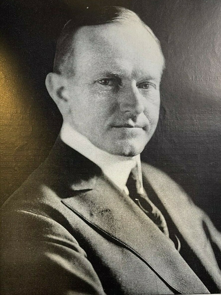 1920 Vintage Magazine Illustration President-Elect Calvin Coolidge