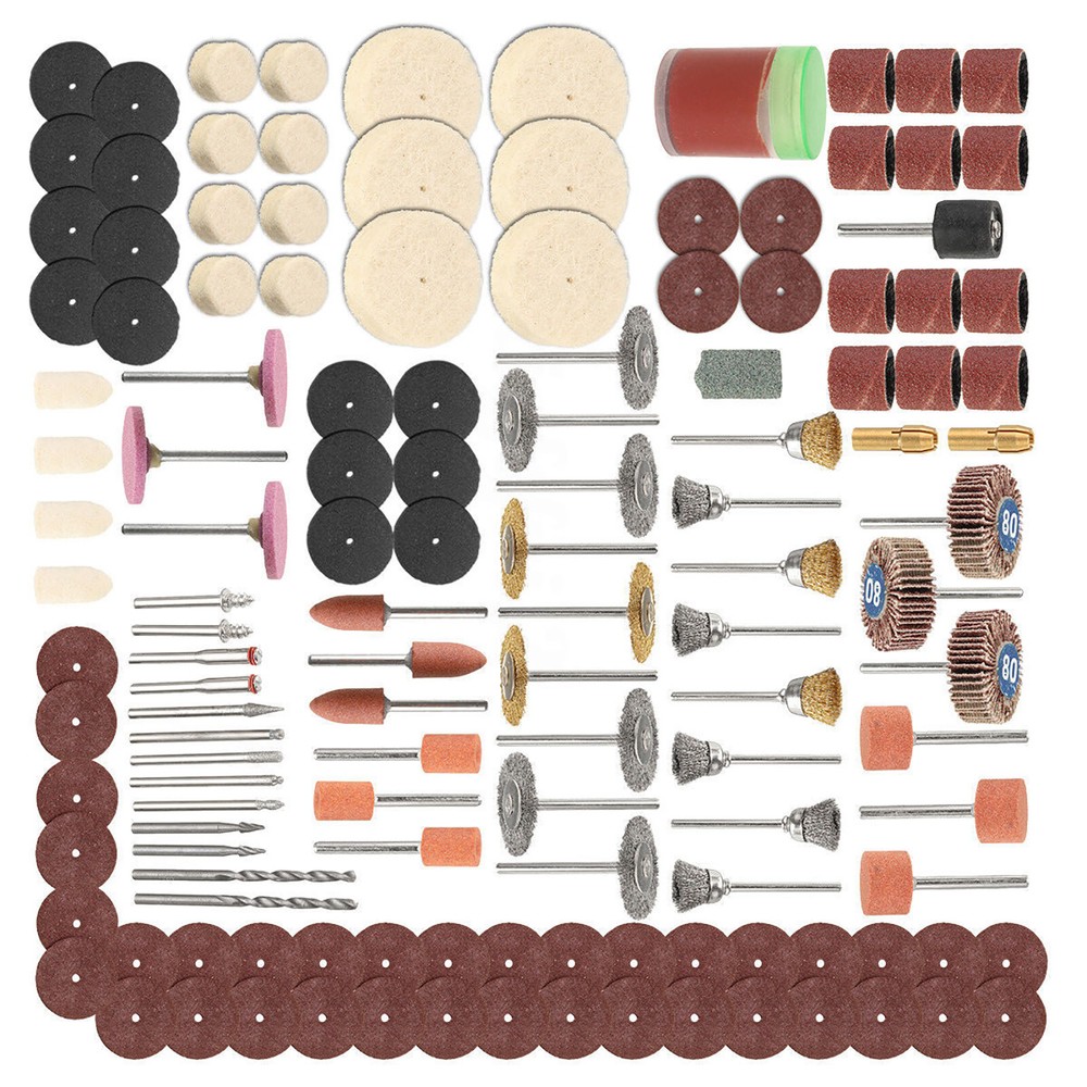350pcs Rotary Tool Accessories Kit for Dremel – Sanding, Polishing & Grinding Bits
