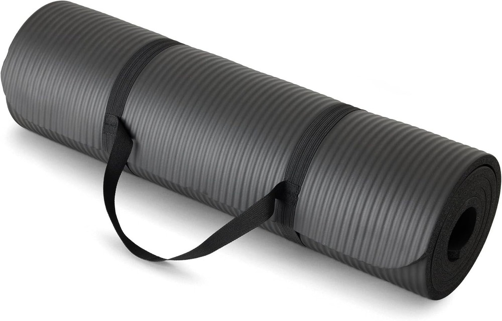 AmazonBasics YM2001 1/2 inch Extra Thick Exercise Mat with Carrying Strap