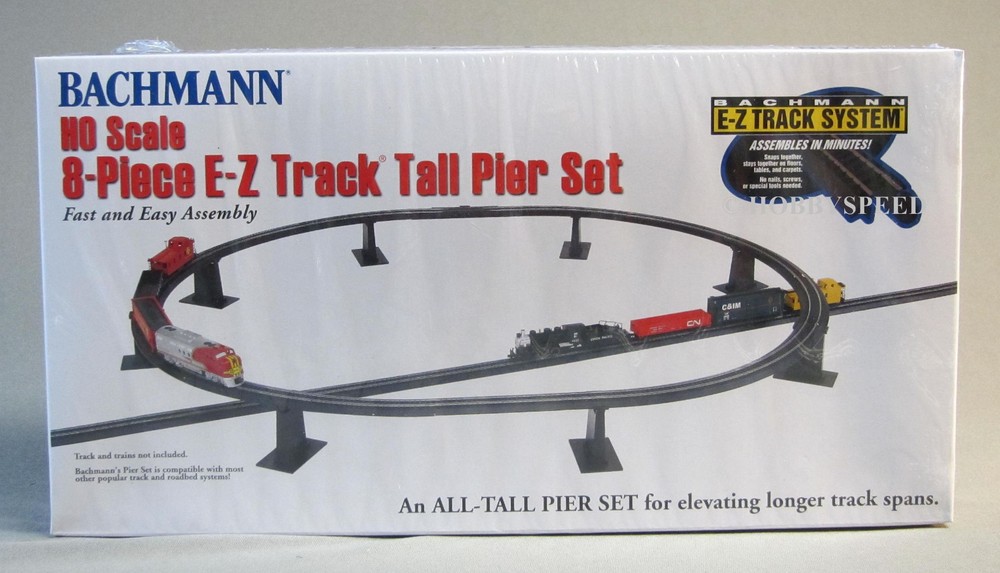 BACHMANN HO E-Z TRACK TALL PIER SET 8 SECTION train bridge supports BAC44472 NEW