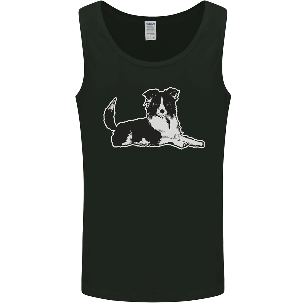 A Border Collie Dog Mens Vest Tank Top