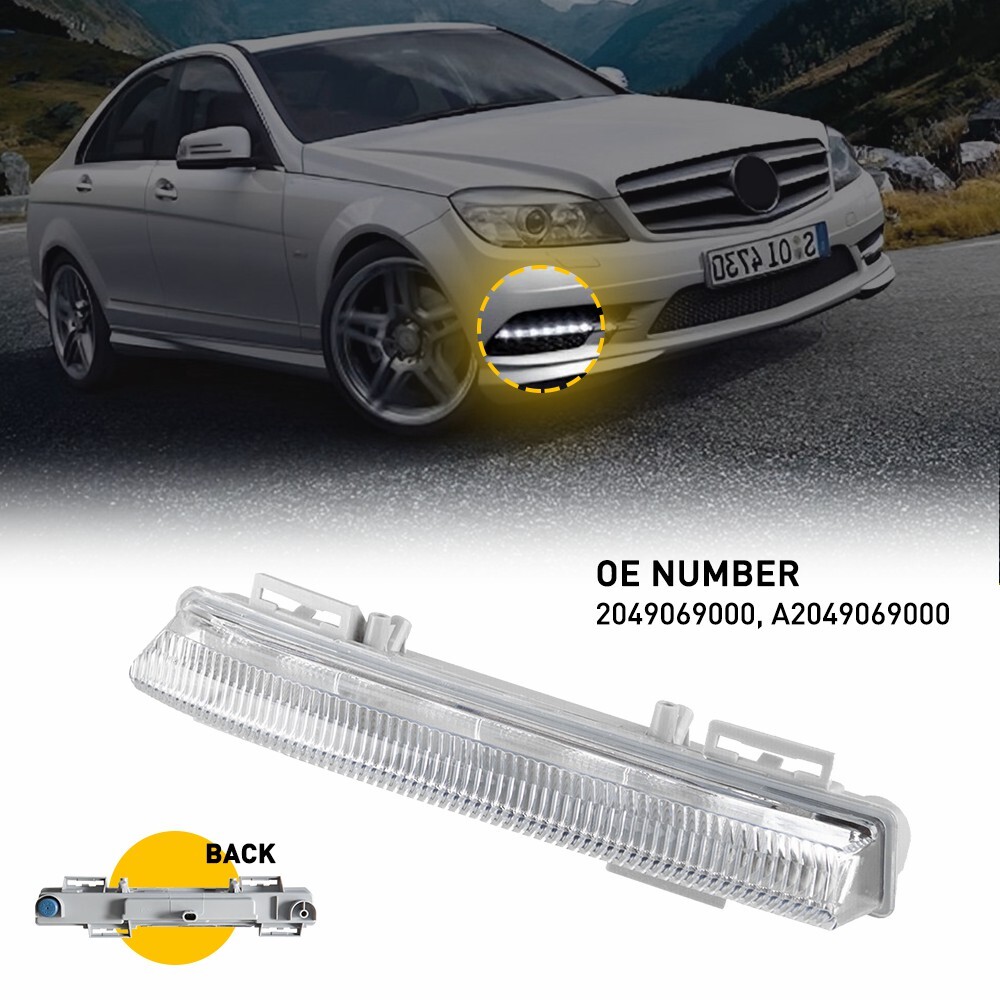 Right Side LED Daytime Running DRL Fog Light For 2009-14 Mercedes-Benz E-Class