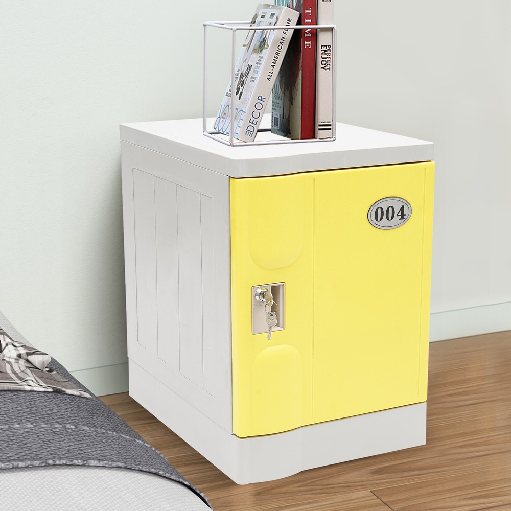 19-Inch ABS Lockable Storage Cabinet with Keys for Home Office or Bedroom