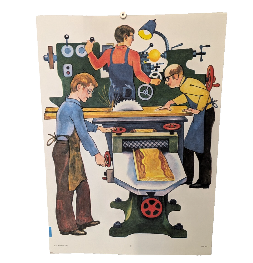 original poster - Soviet Propaganda - Industrial design - Kyiv Ukraine 1985