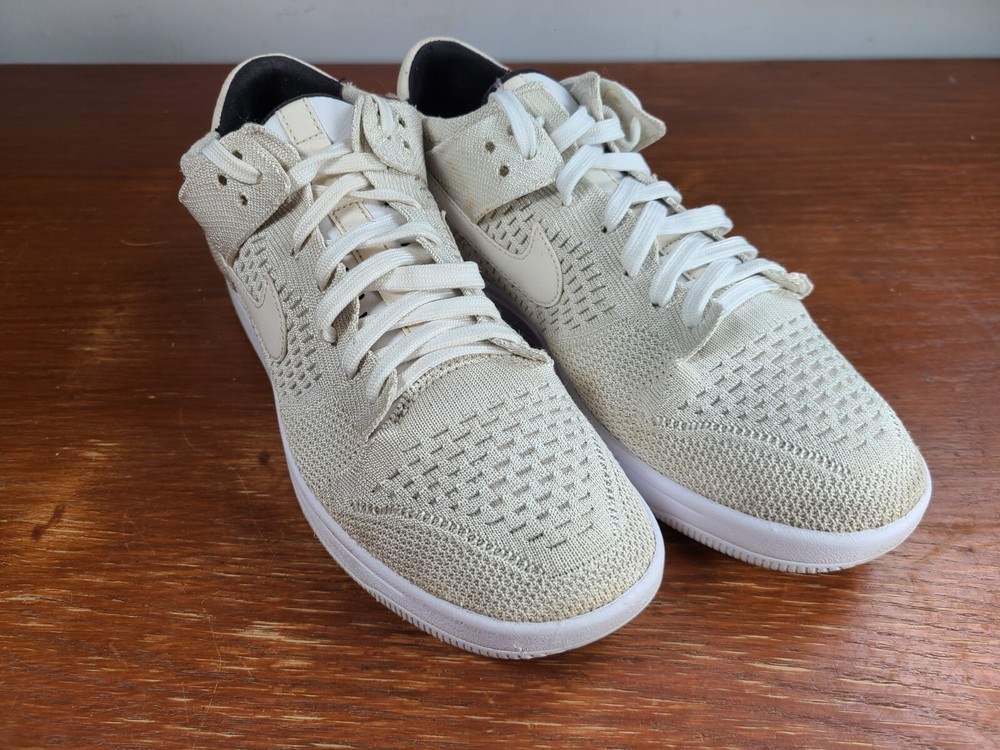 Nike Mens Dunk Flyknit Low White Lightweight Shoes Sneakers Rare Size 8.5