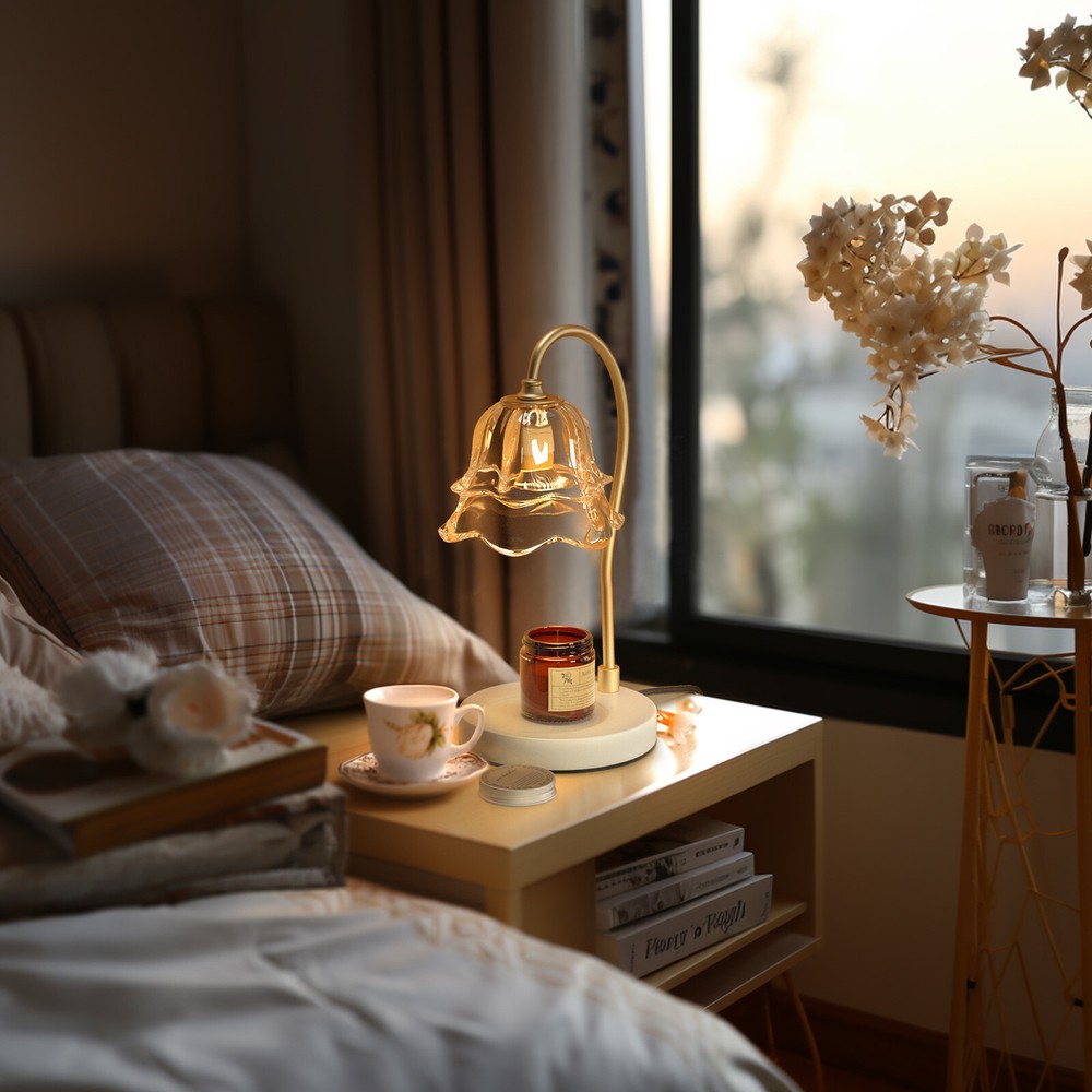 2-Bulb Candle Warmer Lamp with Timer for Large & Small Jars L3