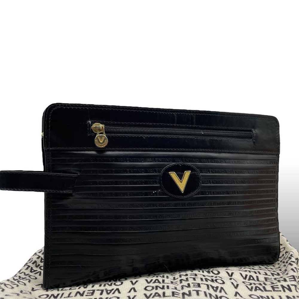 MARIO VALENTINO clutch bag hand-held V logo unisex