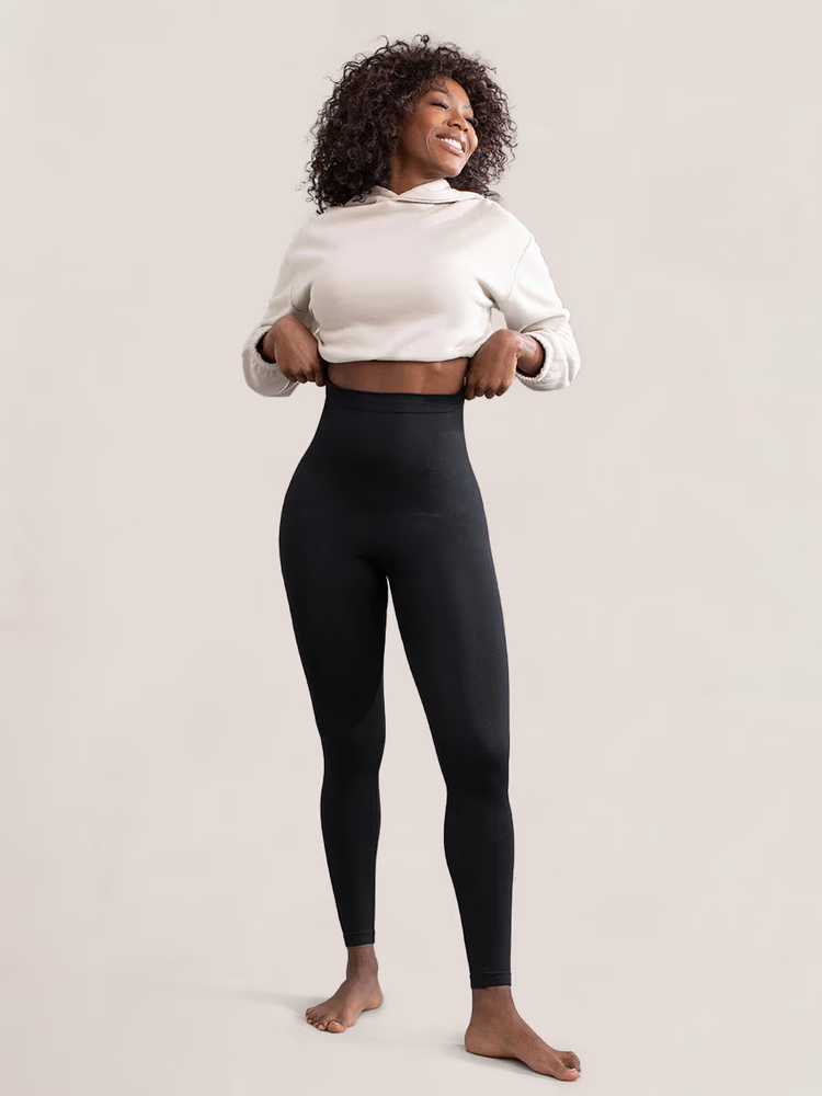 Shapermint Empetua High Waisted Shaping Ankle Leggings Womens 3XL Black Seamless