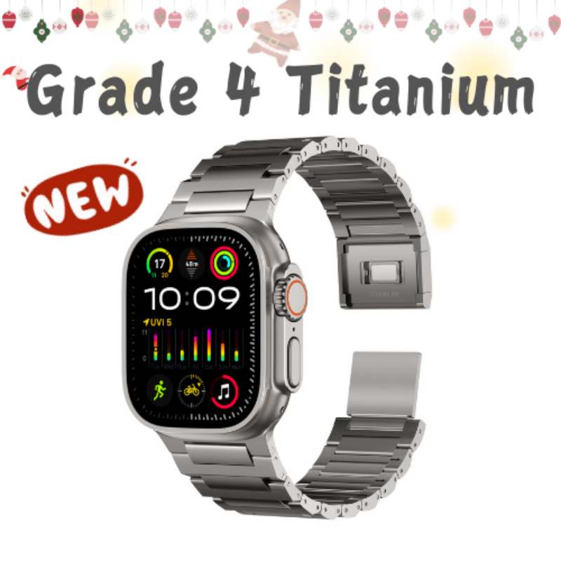 New Full Titanium Watch band with Magnetic Buckle for Apple Watch Ultra Bracelet