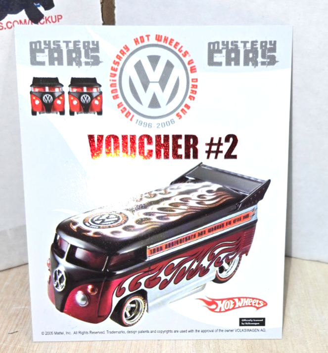 3-26 HOT WHEELS 2006 Mystery Cars Voucher #2 Customized VW Drag Bus 1996-2006-image