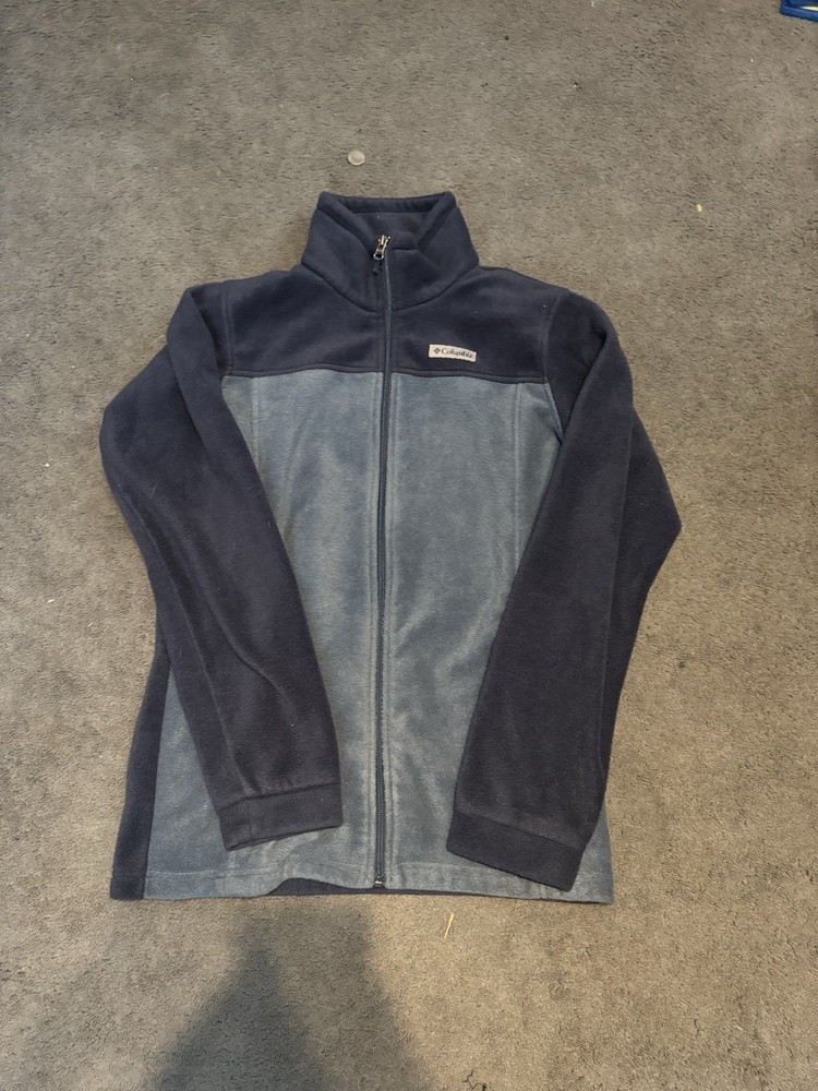 Columbia Full Zip Fleece Jacket Navy Blue Mens XL Outdoor Lightweight