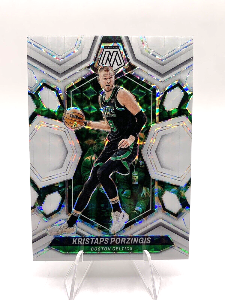 2023-24 Panini Mosaic Kristaps Porzingis White 03/25 SP #169 Celtics