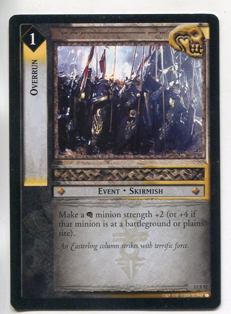 Lord Of The Rings CCG Shadows 11S92 Overrun