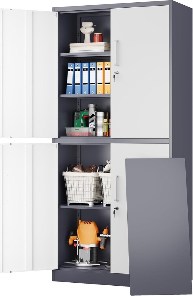 Metal Storage Cabinet with 3 Adjustable Shelves 71