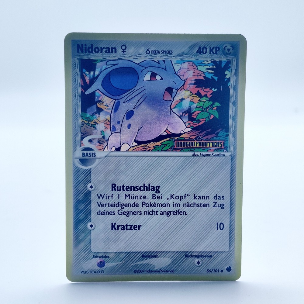 Pokemon TCG Nidoran EX Dragon Frontiers 56/101 Holo Rare AU Condition  