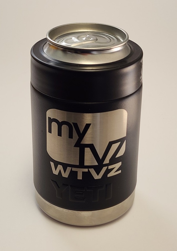 YETI 12 oz TV Logo Colster Can Cooler in Black Brand New