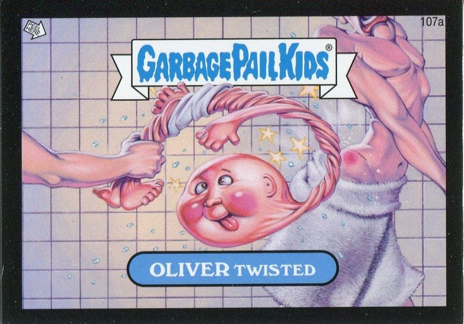 Garbage Pail Kids Mini Cards 2013 Black Parallel Base Card 107a OLIVER Twisted