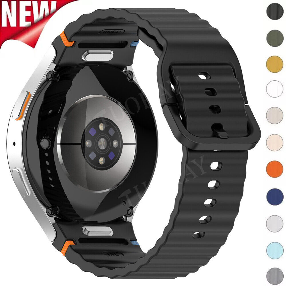 For Samsung Galaxy Watch 7/6/5/4/FE 40/44/42/46/45 Quick Fit Sport Silicone Band