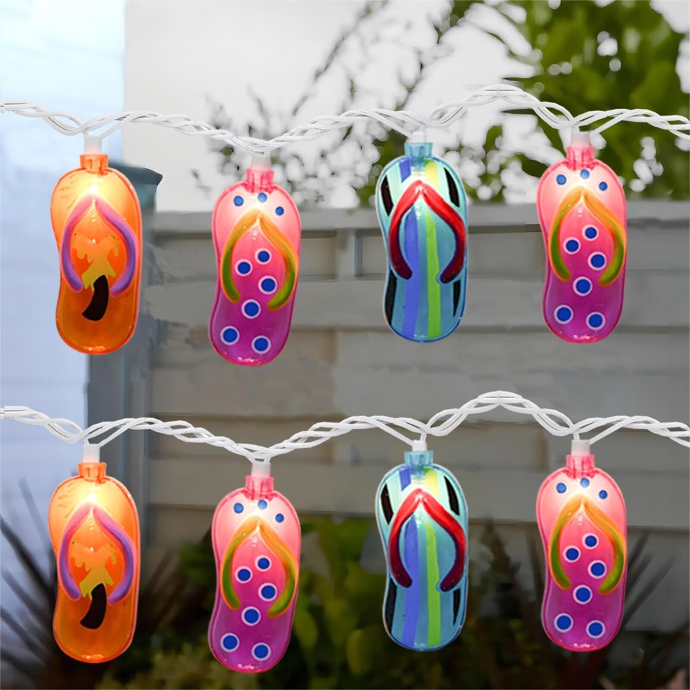 8.5FT Beach Slipper String Lights for Summer Patio Decor