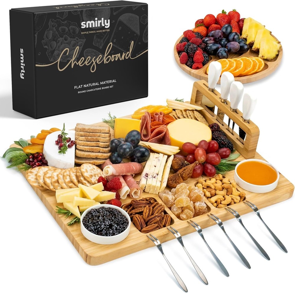 Elegant Bamboo Charcuterie Board Gift Set - Perfect for Housewarming & Weddings