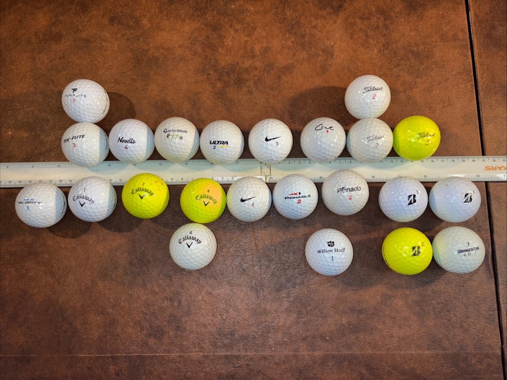 Random Used Golf Balls Callaway Top Flite Noodle Etc Lot Of 23