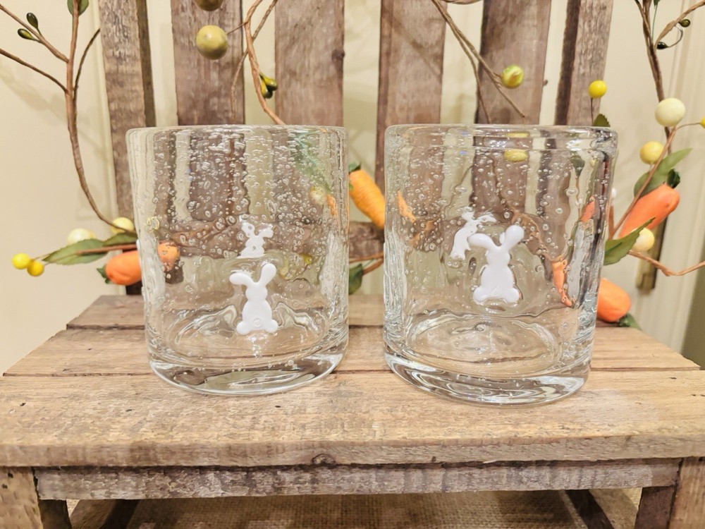 🐰New White Bunny Highball Glass Set