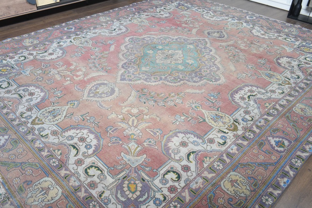 10.1x12.4 ft, OVERSIZED LUXURY RUG, Vintage Rug, Turkish Rug, Red Green Rug