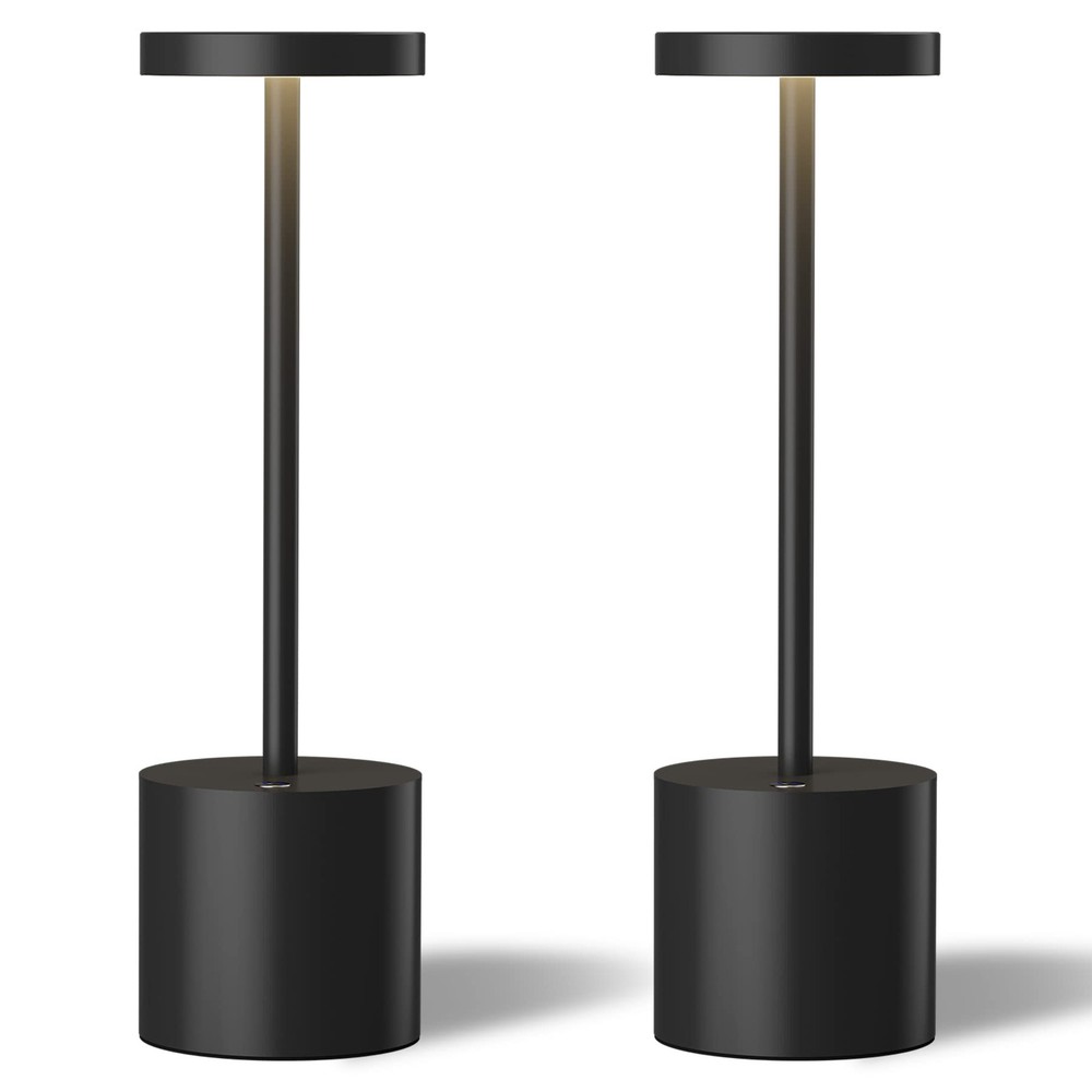 LED Cordless Rechargeable Table Lamps Set of 2, 5000mAh Battery for Indoor Outdoor Use