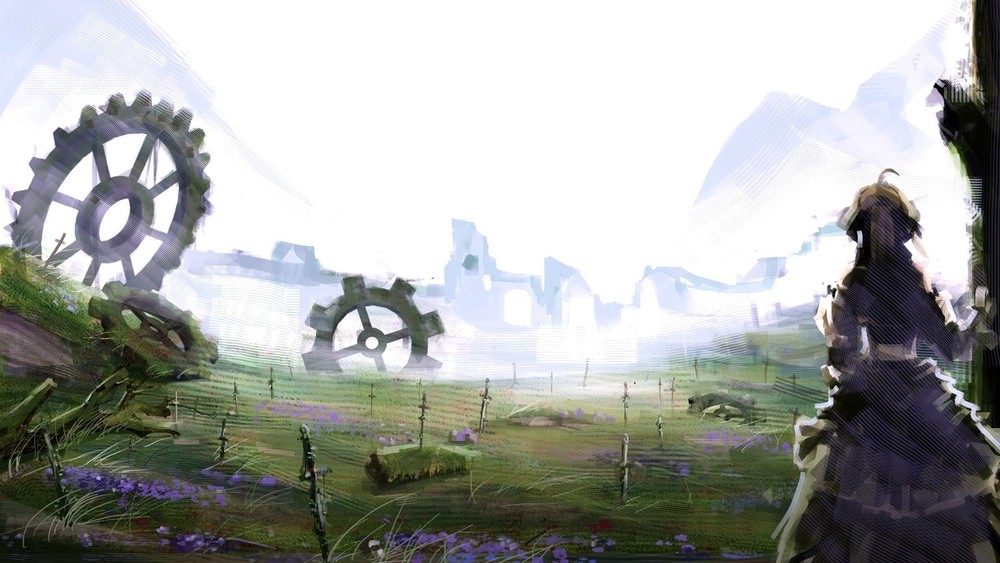 Anime fatestay night anime girls dress fantasy art Playmat Gaming Mat Desk