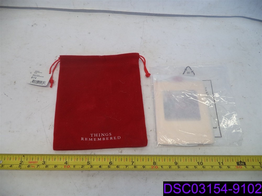 Qty = 2: Things Remembered Gold Flat Photo Ornament P/N 356222