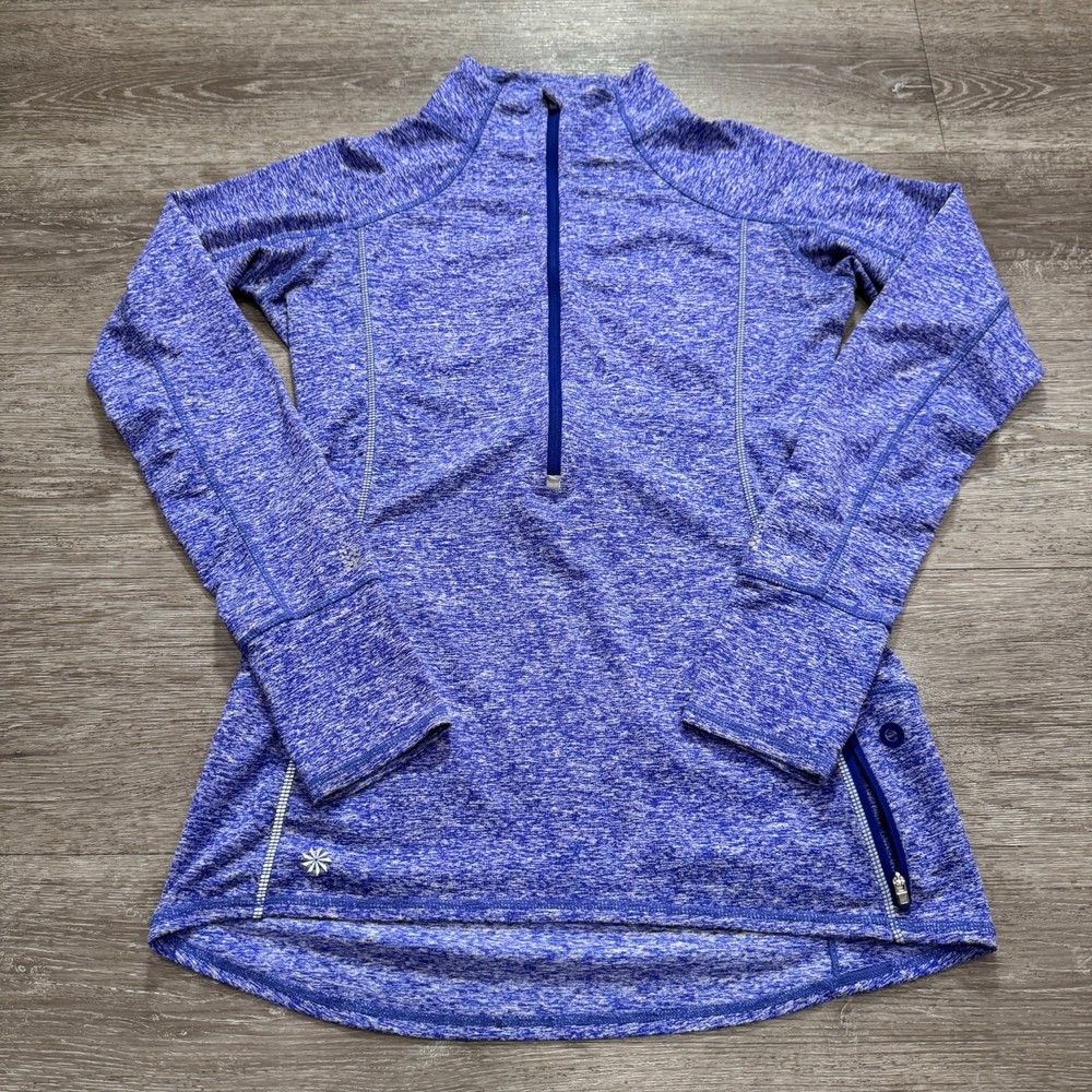 Athleta Jacket Womens Small Purple 1/2 Zip Running Outdoor Performance Stretch