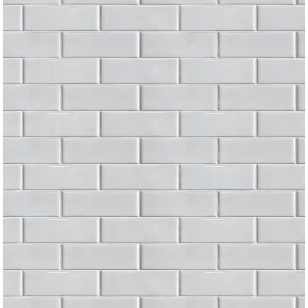 White Subway Tile Peel & Stick Wallpaper Roll - Covers 30.75 Sq Ft