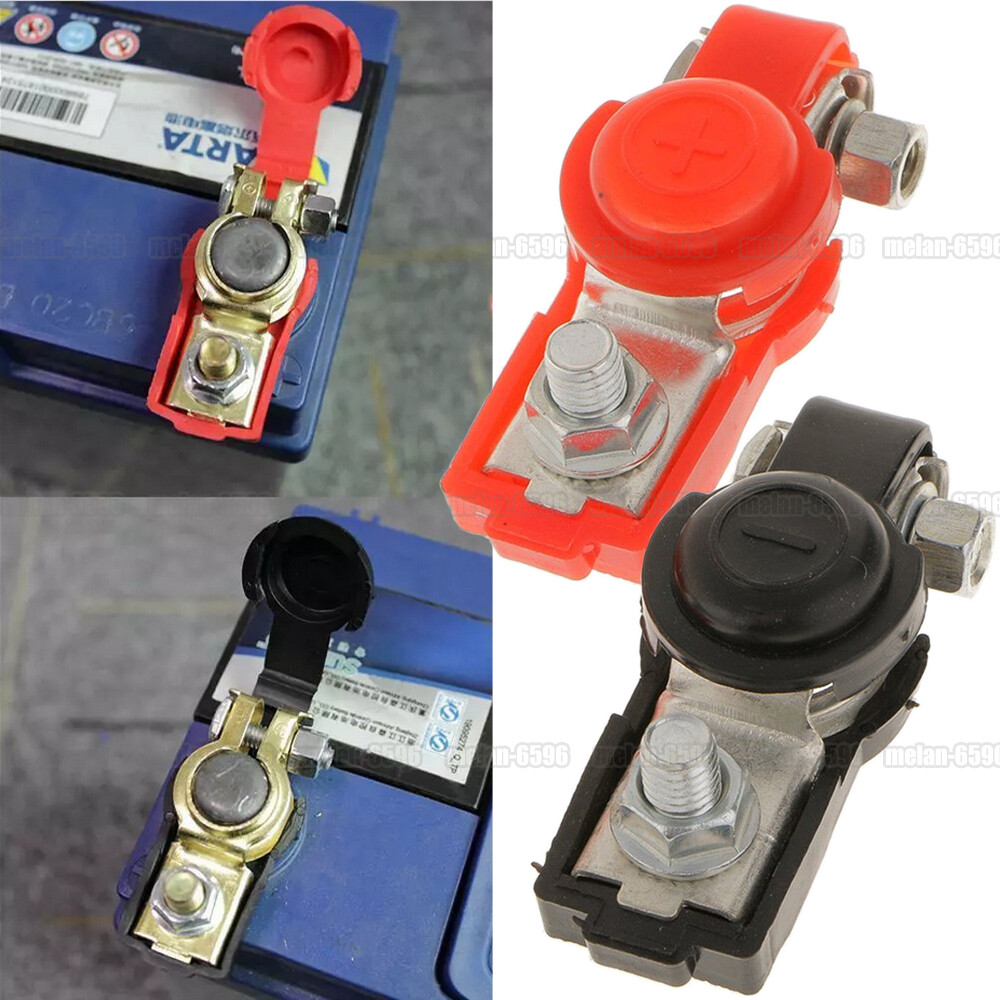 2pcs Universal Car Battery Terminal Connectors for Positive & Negative Poles