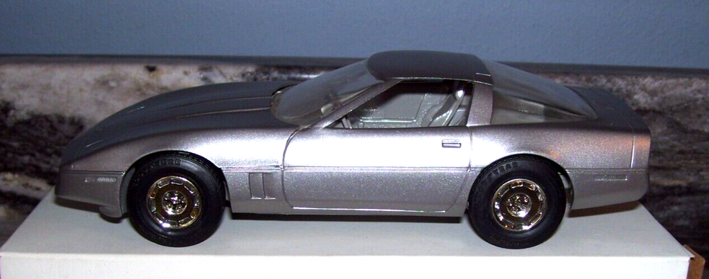 1984 Corvette Silver Dealer Promo Model Car In Original Box