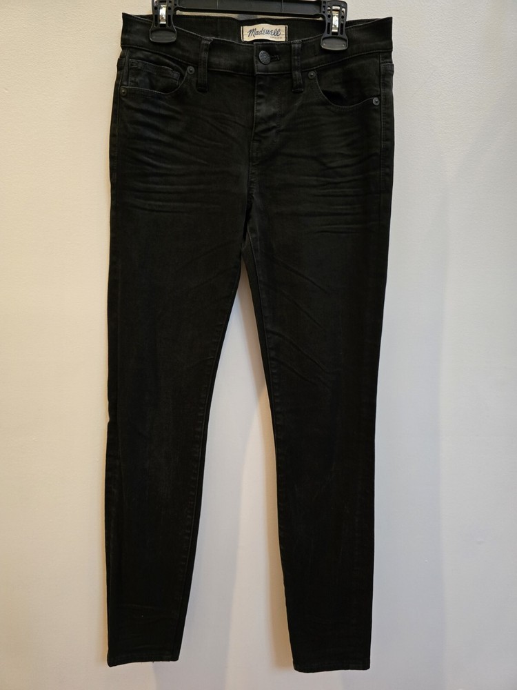 Madewell High-Rise Black Skinny Jeans for Women Size 26 Stretch Tapered Leg