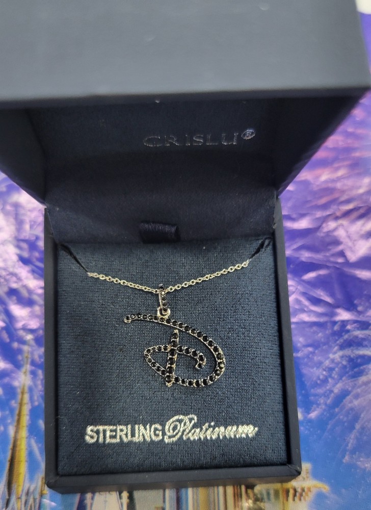 Walt Disney World Exclusive Crislu  Necklace Sterling Platinum