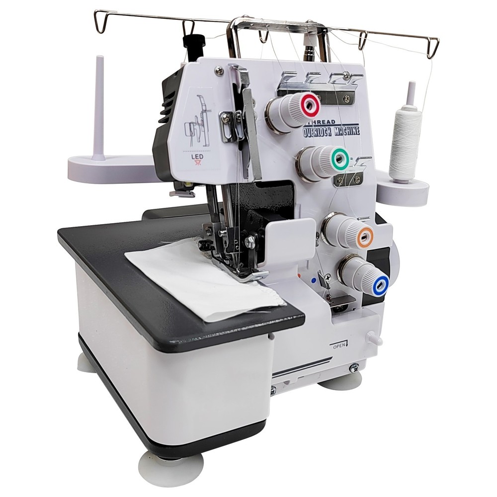 Electric Twin-needle Edge Locking Machine 4 Thread Overlock Machine Max 0.13''
