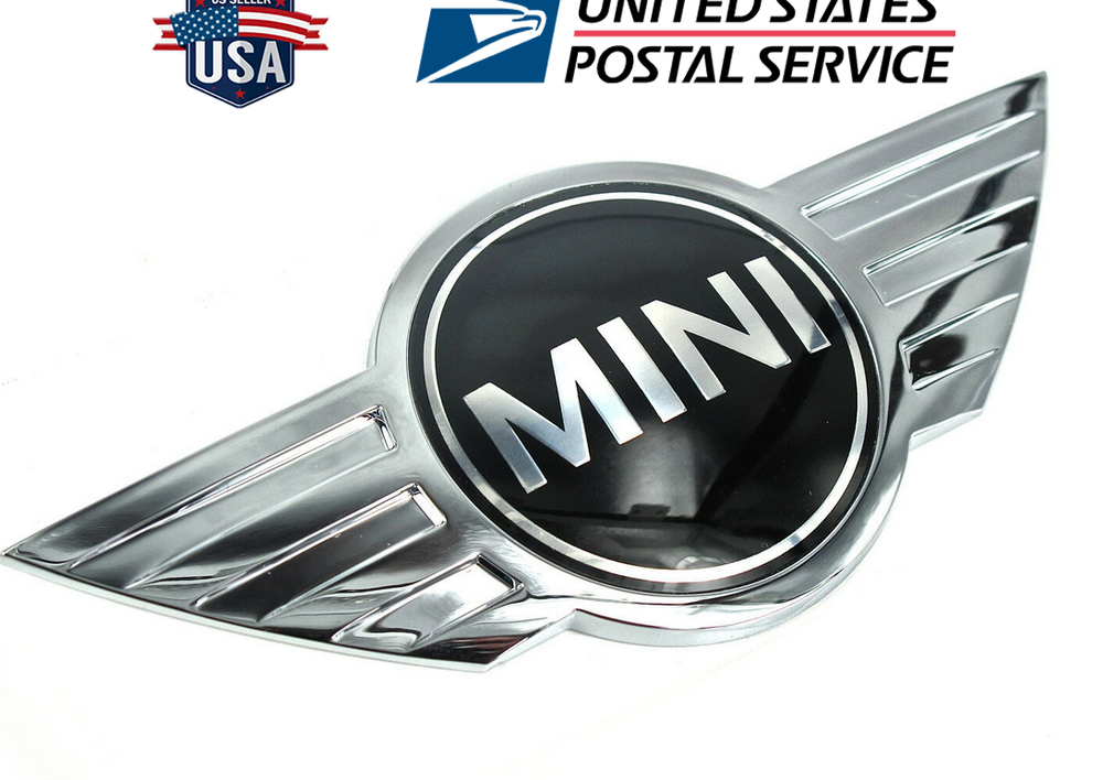 Black NEW MINI Cooper CLUBMAN S FRONT HOOD Emblem Badge sticker R50 R52 R57 R58